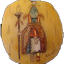 Bijou tribal amrindien ancien, pendentif en Os reprsentant un kachina dancer Hopi