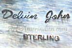 John Delvin Navajo hallmark on southwest jewelry