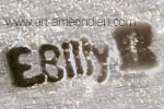 E Billy Indian Native American silversmith hallmark on jewelry