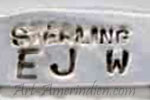 EJW hallmark on Indian Native American jewelry is Eunice J. Wilson Navajo