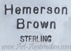 Hemerson Brown Navajo hallmark on Indian Native jewelry