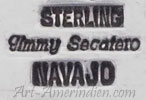 Jimmy Secatero NAVAJO hallmark on Indian Native American jewelry