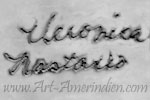 Veronica Nastacio Zuni handscript hallmark on jewelry