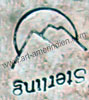 Sun or moon over mountains hallmark is Pacific Crest Silver from Washington